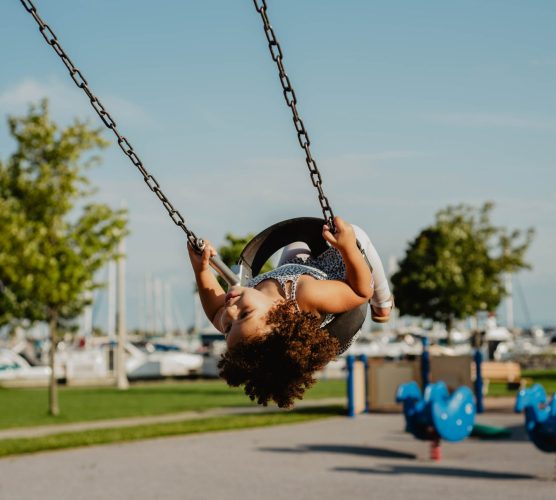 child-on-swing